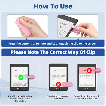 DATAFY Page Turner for Kindle Remote Control Page Turner Clicker for Kindle Paperwhite Oasis Kobo eReaders Reading Novels Kindle Accessories eBook Accessories with Storage Sleeves