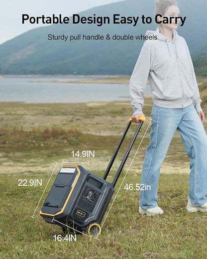 VTOMAN FlashSpeed Pro 3600 Portable Power Station, 3600W 3096Wh Solar Generator with 2Hr Fast Charge, UPS Home Backup & Outdoor Power for Camping, RV, Power Outage, Emergencies (with Wheels)