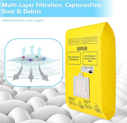 22 Pack Replacement Vacuum Bags Compatible with Kenmore Canister Type C/Q 5055 50555 50558 50557 and Type C-5 C-18 Vacuum