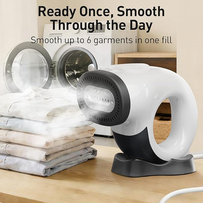 STEAVOX Vacuum Steamer for Clothes – Handheld Clothes Steamer with 2800Pa Suction & 25s Heat-Up – No-Drip Garment Steamers – Suction Steam Iron Alternative – Compact Steam Travel Iron with Base & Bag