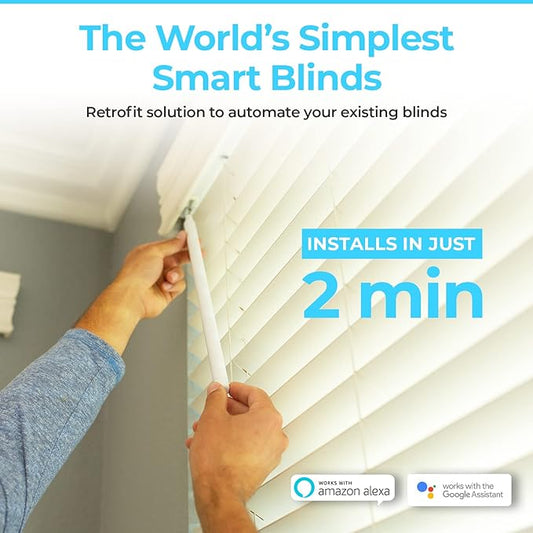 Sunsa Wand – Simple Retrofit Smart Blind Solution to Automate and Motorize Your Existing Blinds, Compatible with Alexa & Google