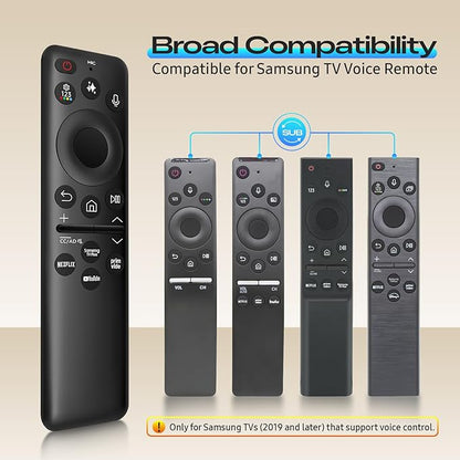 for Samsung Solar TV Remote with AI, BN59-01480A Rechargeable Replacement for Samsung Remote Control for Smart TV with Voice Control, Solarcell and USB Changing, 2-Year Warranty. (2025 Models)