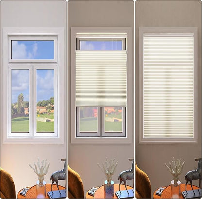LEXEN Smart Top Down Bottom Up Honeycomb Shades - WiFi Enabled Motorized Cellular Blinds Compatible with Alexa/Google Home Double Cellular Fabric Light Filtering Insulated Custom Sizes-Black