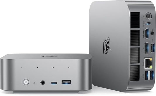 Beelink SER9 Pro+ AI Mini PC, AMD Ryzen 7 H255 (Up to 4.9GHz), 32GB LPDDR5X 7500MT/s 1TB NVMe SSD, Radeon 780M, Built-in Mic/Speaker, USB4, 4K@240Hz Triple Display, WiFi 6, 2.5G LAN, Desktop Computer