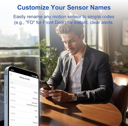 WiFi Wireless Alarm System for Home Security - 24/7 Protection Smart Home Devices 4.3" Touch Screen, GSM/4G+WiFi, App Instant Alerts, No Monthly Fee, Alexa Compatible for House Apartment Office(8Pcs)