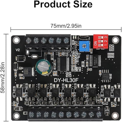 AITIAO 1PCS 30W Voice Playback Module, DC 9-24V Sound Module Music Player Voice Broadcast Device 9 Trigger Interfaces 8 I/O Trigger Modes Built-in 64Mbit Flash Storage