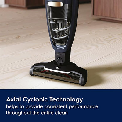 Electrolux WellQ7 Cordless 2-in-1 Vacuum with High Suction Power and 5-Step Filtration System, 50-Minute Run Time, 2 Power Modes, Denim Blue