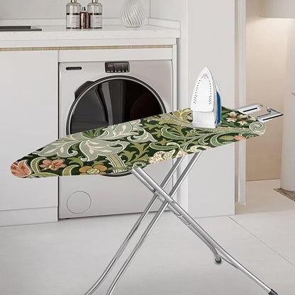 ZXFYGDX Cover for Ironing Board, William Morris Prints Table Top Ironing Board Cover with Nylon Buckle Straps and Elastic Edges Easy to Install, Standard Size Suitable for 15x54 Inch Ironing Board XL