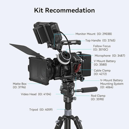 SmallRig“Black Mamba”Camera Cage for Canon R6 Mark II and R6 Mark III,Quick Release Plate for Arca-Type, Film Movie Making Camera Video Cage with Shoe Mount, 1/4''-20 & 3/8''-16 Threaded Holes