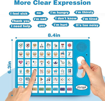 Joyreal AAC Device for Autism, Non Verbal Communication Tools for Speech Therapy & Stroke Rehab. Speech Communication Tablet, Autism Talking Aids with 8 Programmable Buttons & Adjustable Volume
