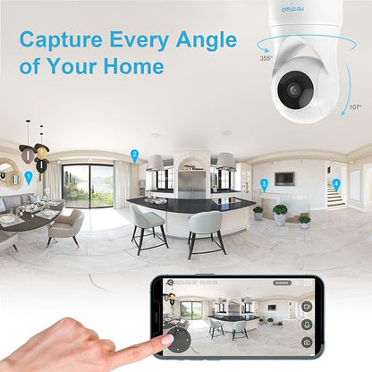 owltron Indoor Security Camera 5MP, 5GHz/2.4G WiFi Camera with IR Night Vision, Smart Home Security Cam with Motion Detection/Two Way Talk