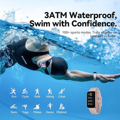 Enfit Fitness Trackers,Smart Watch with 1.47" Color Screen,100+Sport Modes Fitness Watch with Heart Rate Sleep Monitor, Pedometer Step Counter Watch, 3TAM Waterproof Activity Trackers for Women Men,PK