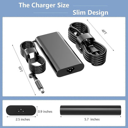GaN 180W 9.23A 19.5V Charger Adapter Compatible with Dell Precision 7680 7670 7770 7780 LA180PM210 HA180PM210 DA180PM210 AC Power Supply Adapter