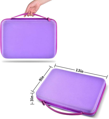 Battery Organizer Storage Holder, 150+ Batteries Storage Containers Box with Battery Tester Fits for AA AAA 9V C D Lithium 3V LR44 CR2016 CR1632 CR2032 CR2025 (Case Not Includes Batteries)-Purple