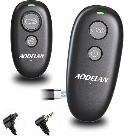 Upgraded Rechargeable Wireless Camera Remote Control Shutter Release for Canon EOS RP, R6 Mark II, Rebel T7, T6,T5, T3, SL2,5D Mark II,5D Mark III,5d Mark iv,6D Mark II, 7d Mark II,7D Series,5D Series