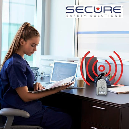 Secure Bed Alarm for Elderly Adults, Dementia Patients, Seniors - 12" x 30" Wireless Bed Sensor Pad, Alarm Monitor Pager, Power Adapter - Fall & Wandering Prevention Caregiver Alert System