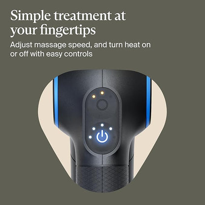 TheraGun Therabody Prime Plus Heated, Powerful Massage Gun for Enhanced Warm-Up & Workout Recovery - Quiet Deep Tissue Massager for Body and Back Pain Relief - Leg & Back Massager with Heat
