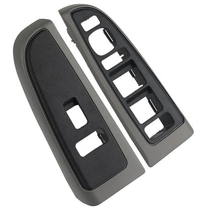 Window Switch Bezel Cover Gray Compatible with Chevy Chevrolet Avalanche Silverado Suburban Tahoe, GMC Sierra Yukon, Cadillac Escalade 2004-2007 89045129 89045121 Window Switch Trim Accessories