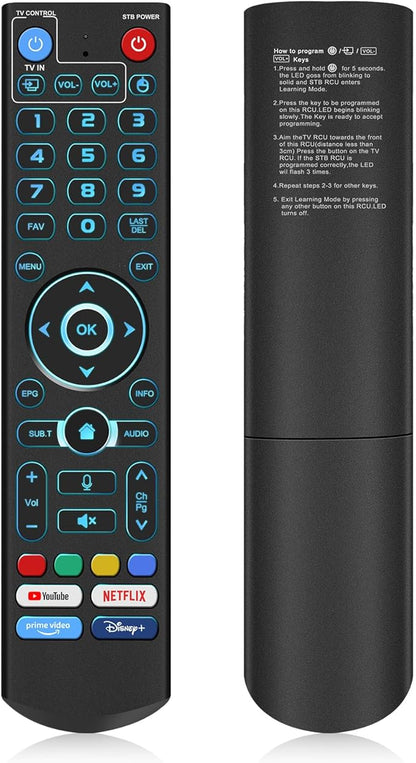 Backlight Voice Remote Control Replacement Compatible for vSeeBox V5 Pro,3 Pro, V3 Plus,V1,V1 Pro,V2,V2 Pro, V1 Max,Elite,Max