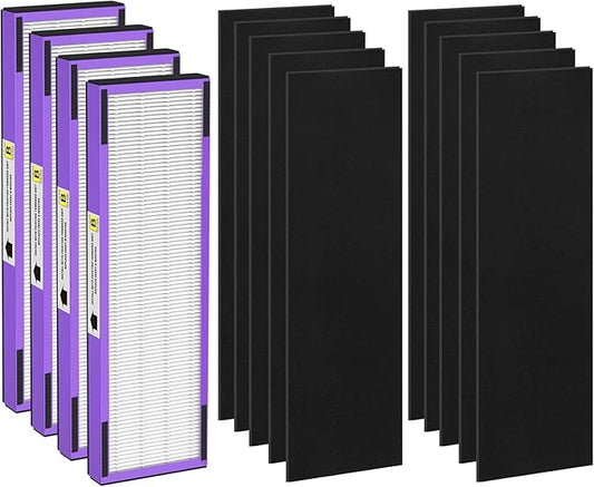 FLT4850PT HEPA Filter B Pet Replacement Compatible with G-Guardian Air Purifier AC4825 AC4825E AC4850PT AC4300 AC4800 AC4900 AC4850,4 H13 True HEPA Filters & 10 Activated Carbon Pre-Filters