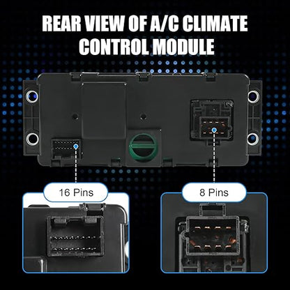 A/C Heater Climate Control Module Compatible with 2008-2018 Mack CHU612 CHU613 CHU614 1999-2018 CXU612 CXU613 CXU614 AC Temperature Control Switch Panel Replace#25110700 20992943 70826280
