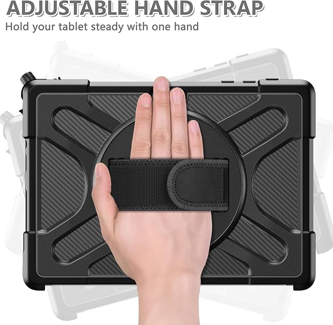 ZenRich Case for Microsoft Surface Go 4/3/2/1 10.5-inch,Protective Case for Surface Go 4/3/2/1 with 360 Rotating Kickstand/Hand Strap Heavy Duty Shockproof,Compatible with Type Cover Keyboard