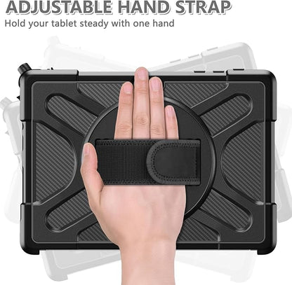 ZenRich Case for Microsoft Surface Go 4/3/2/1 10.5-inch,Protective Case for Surface Go 4/3/2/1 with 360 Rotating Kickstand/Hand Strap Heavy Duty Shockproof,Compatible with Type Cover Keyboard