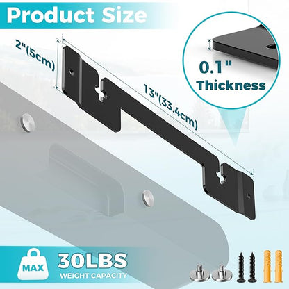 HEIWUKONG Ray Mount Compatible with Sonos Ray Wall Mount, Heavy Duty Rays TV Mount, Hidden Floating Design Soundbar Wall Bracket for Under/Above TV, Black