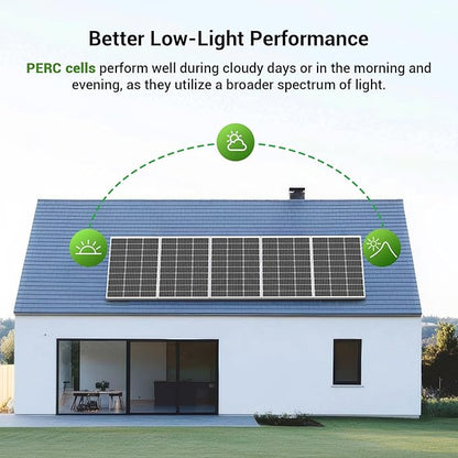 HQST Solar Panel 4pcs 100 Watt 12V Monocrystalline Solar Panel with Solar Connectors, High Efficiency Module PV Power for Battery Charging Boat, Caravan, RV and Any Other Off Grid Applications