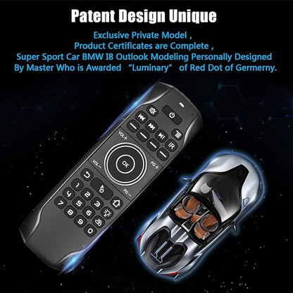 Jectse Voice Remote Control Replacement, Air Remote with 3 Speed Levels Adjustment and LED Indicator for TV Box Computer Smart Television (G7 Version Without Receiver)