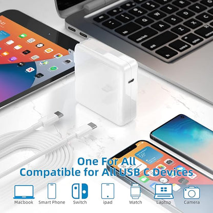 Furgor Mac Book Pro Charger - 118W USB C Charger Fast Charger Compatible with MacBook Pro, MacBook Air, M1 M2 M3 M4 M5, iPad pro, Samsung Galaxy and All USB-C Devices, 6.6ft Cable