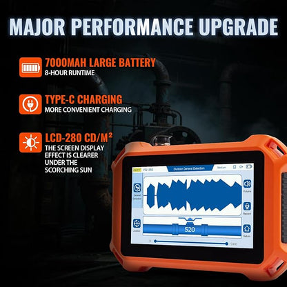 PQWT 125A Underground Water Leak Detector, Indoor Wall & Ground Water Pipe Leak Detection
