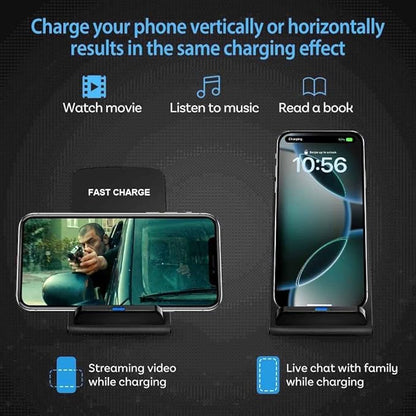 20W Fast Wireless Charger,Wireless Charging Stand Compatible with iPhone 16 Pro,15 Pro,15,14,13,12,11 Series/X/XS,Phone Charger for Galaxy S25/S24/S23/S22/Note 20,Pixel 8/7 Pro/LG G8 etc