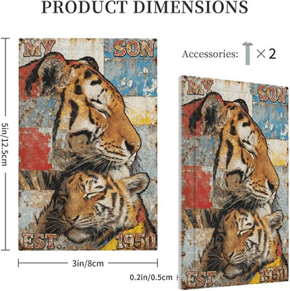 Bvtewkhz Tiger Vintage No Device Single Blank Decorative Outlet Covers Light Switch Plate Electrical Receptacle Switchplate For Bathroom Kitchen Bedroom