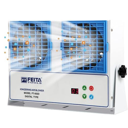 FEITA Ionizing Air Blower Anti Static Ionizer New Cleaning Type Static Fan Electrostatic Discharge Ionizer Blower Dual-Purpose Bracket Industrial ESD Static Eliminator