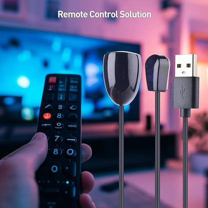 Cable Matters Infrared Remote Extender Cable - 15ft, IR Repeater Kit Cable, IR Extender, USB Infrared Remote Blaster Cord Up to 15ft Signal Range, NOT Compatible with RF Signals
