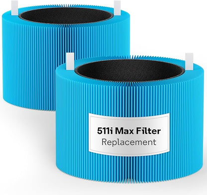 Leemone 511i Max AllergenBlock Filter Replacement Compatible with Blue Pure 511i Max Air Puri-fier, Blue Pure F5MAX, 2 Pack