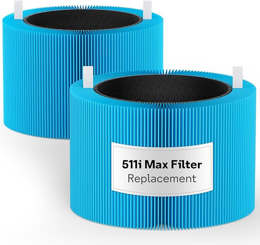 Leemone 511i Max AllergenBlock Filter Replacement Compatible with Blue Pure 511i Max Air Puri-fier, Blue Pure F5MAX, 2 Pack