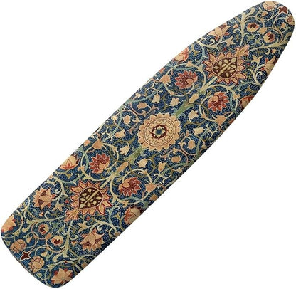 ZCFYGDX Vintage Flower Print 18 x 58 Ironing Board Covers Nylon Buckle Straps Fasteners & Elastic Edge Stain Resistant Breathable,Suitable for Multi-Size Iron Board Relaxing Ironing Experience