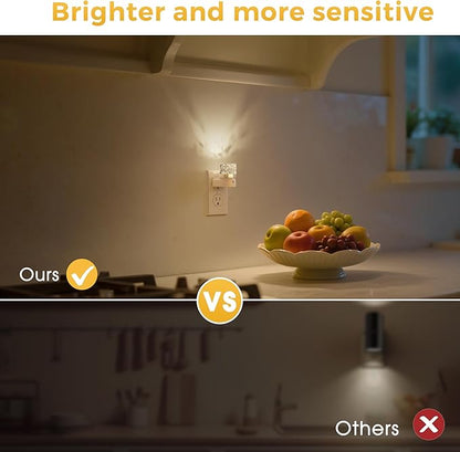 L LOHAS LED Night Lights Plug into Wall, 3000K/4000k/5000K Adjustable Color Temperature Bubble Night Light, Dusk to Dawn Sensor for Hallway, Bathroom, Rooms