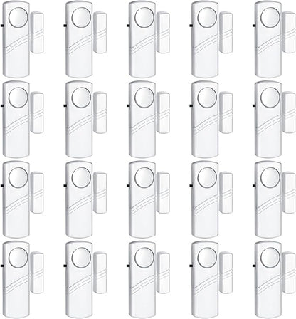Door Window Alarm, 90DB Door Alarms for Kids Safety, Wireless Sensor Door Window Burglar Alarm-Window Pool Alarms for Home (20 Pack)