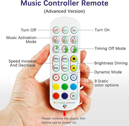 Taoellen Smart WiFi & IR Dual-Control RGB LED Controller - 2.4GHz/Infrared Wireless, 2-Channel 4-PIN Output with Music Sync, Compatible with 5050/3528 LED Strips