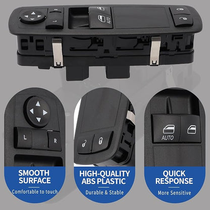 AMICAREP Master Power Window Switch Driver Side Compatible with 2012-2015 Dodge Grand Caravan Ram C/V Chrysler Town&Country 8+8 Pin 2 Door Replaces# 68110870AA 68110870AB