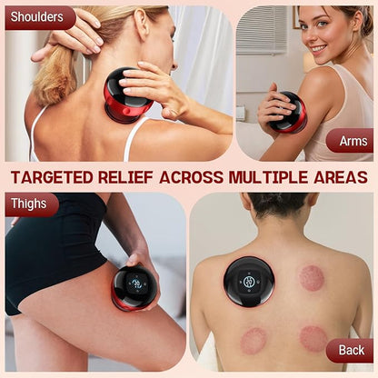 Cakoutanb 2 Pack Smart Cupping Therapy Massager, 7 in 1 Red Light Cupping Therapy Set with 2 Modes for Targeted Pain Relief, Muscle Soreness,Tighter Skin,Cupping Kit with 12 Levels Suction and Heat