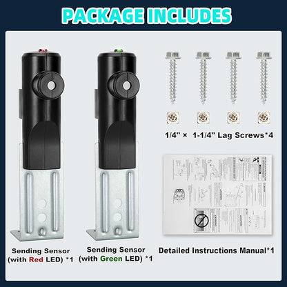 for Genie Garage Door Sensors, GSTB-R STB-BL Safety Sensors (Receiving&Sending), Replacement for Genie/Overhead Garage Door Sensor, Compatible with Genie/Overhead Garage Door Openers Made After 1993