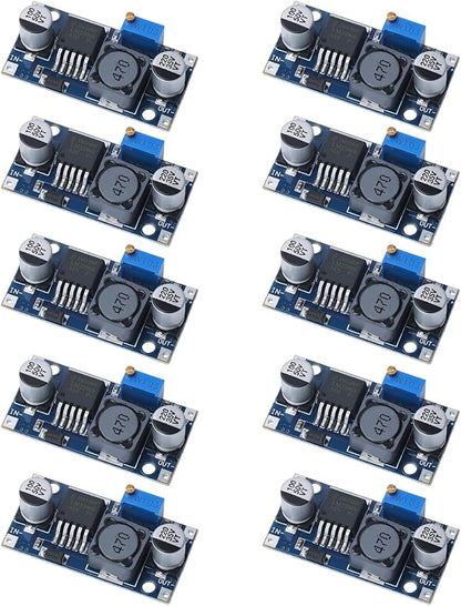 KERWINN 10PCS LM2596 DC-DC Buck Converter Step Down Module, 3.0-40V to 1.5-35V Adjustable Voltage Regulator Power Supply