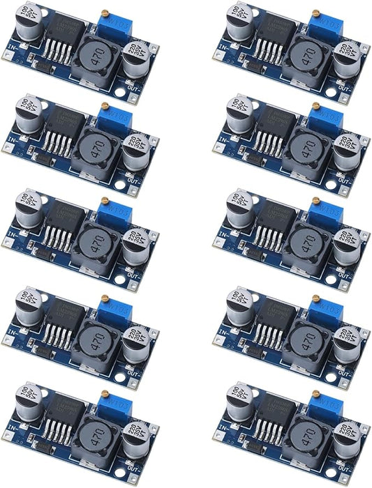 KERWINN 10PCS LM2596 DC-DC Buck Converter Step Down Module, 3.0-40V to 1.5-35V Adjustable Voltage Regulator Power Supply