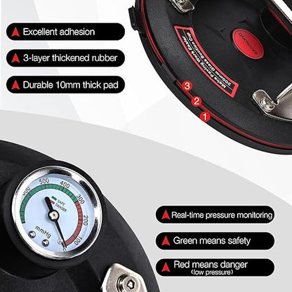 ZANSONG02 Heavy Duty Vacuum Suction Cup Lifter for Glass, Air Conditioner, Washing Machine, Refrigerator with Pressure Gauge(ZANSONG-2-2)