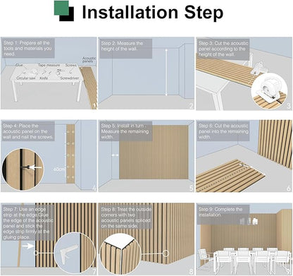 Premium Acoustic Wood Slat Wall Panels – Noise-Reducing Sound Absorption Panels for Home Theater, Studio & Office | Modern Decorative Slat Walling for Echo Control | Eco-Friendly & Easy to Install