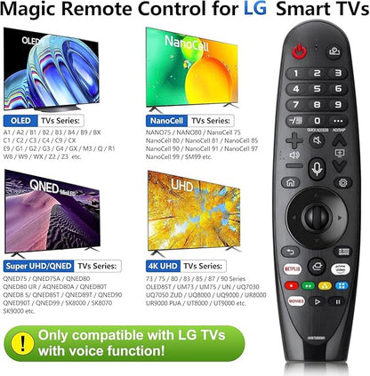 Voice Magic Remote Replacement Control, Compatible with LG Smart TVs, AN-MR20GA MR19BA MR21 MR22 MR23 Series, Google Assistant, Alexa Integration (AKB7585501 Voice)